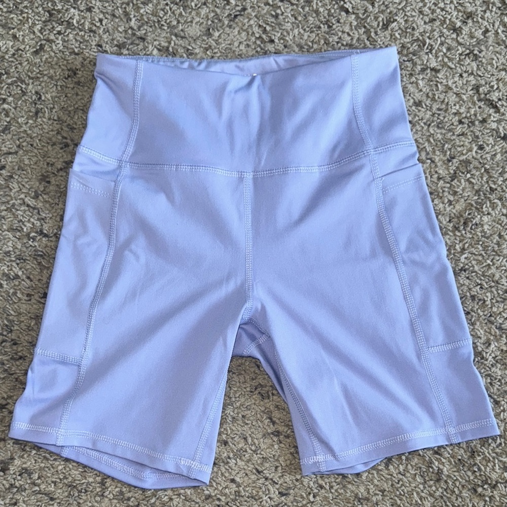 Laundry By Shelli Segal Purple Bike Shorts